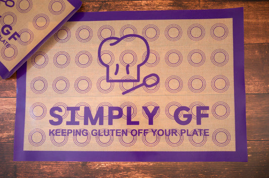 Simply GF Silicone Baking Mats – 2 Pack (Large & Small), Gluten-Free Marked, Reusable Non-Stick, Eco-Friendly