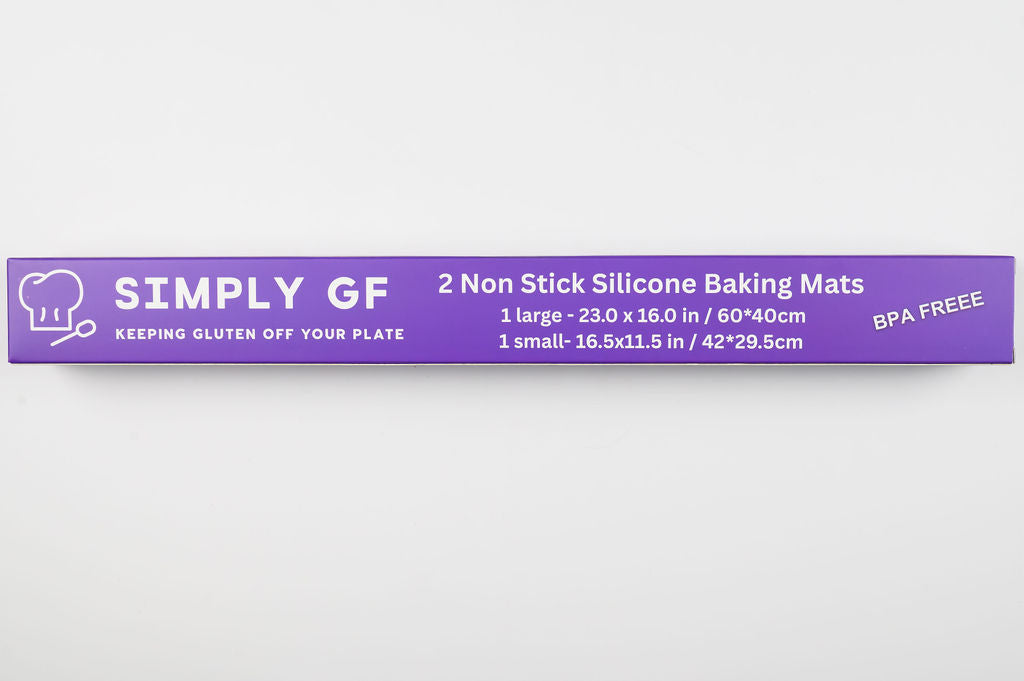 Simply GF Silicone Baking Mats – 2 Pack (Large & Small), Gluten-Free Marked, Reusable Non-Stick, Eco-Friendly