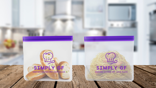 Simply GF – Reusable Quart-Size Food Storage Bags (5-Pack) | Clearly Marked Gluten-Free