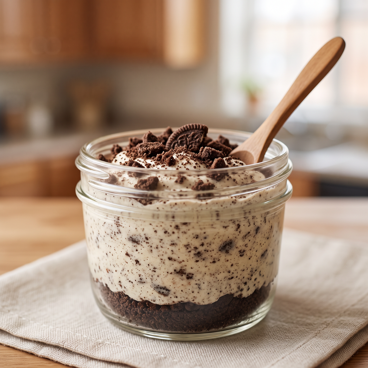 No-bake gluten-free cookies and cream cheesecake cup