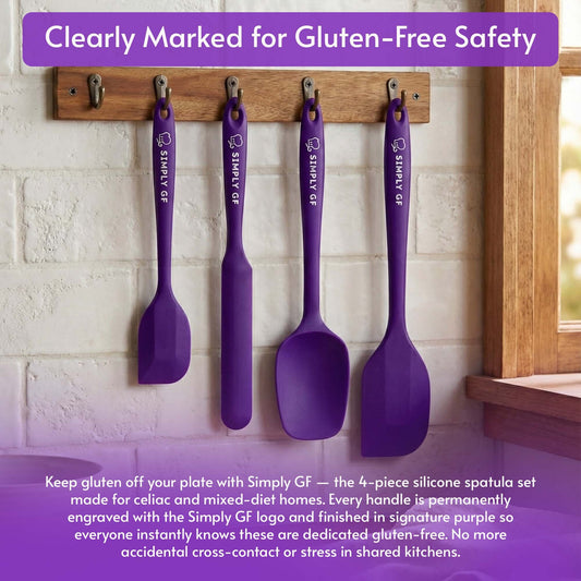 4-Piece Silicone Spatula Set – Simply GF Dedicated Gluten-Free Kitchen Tools