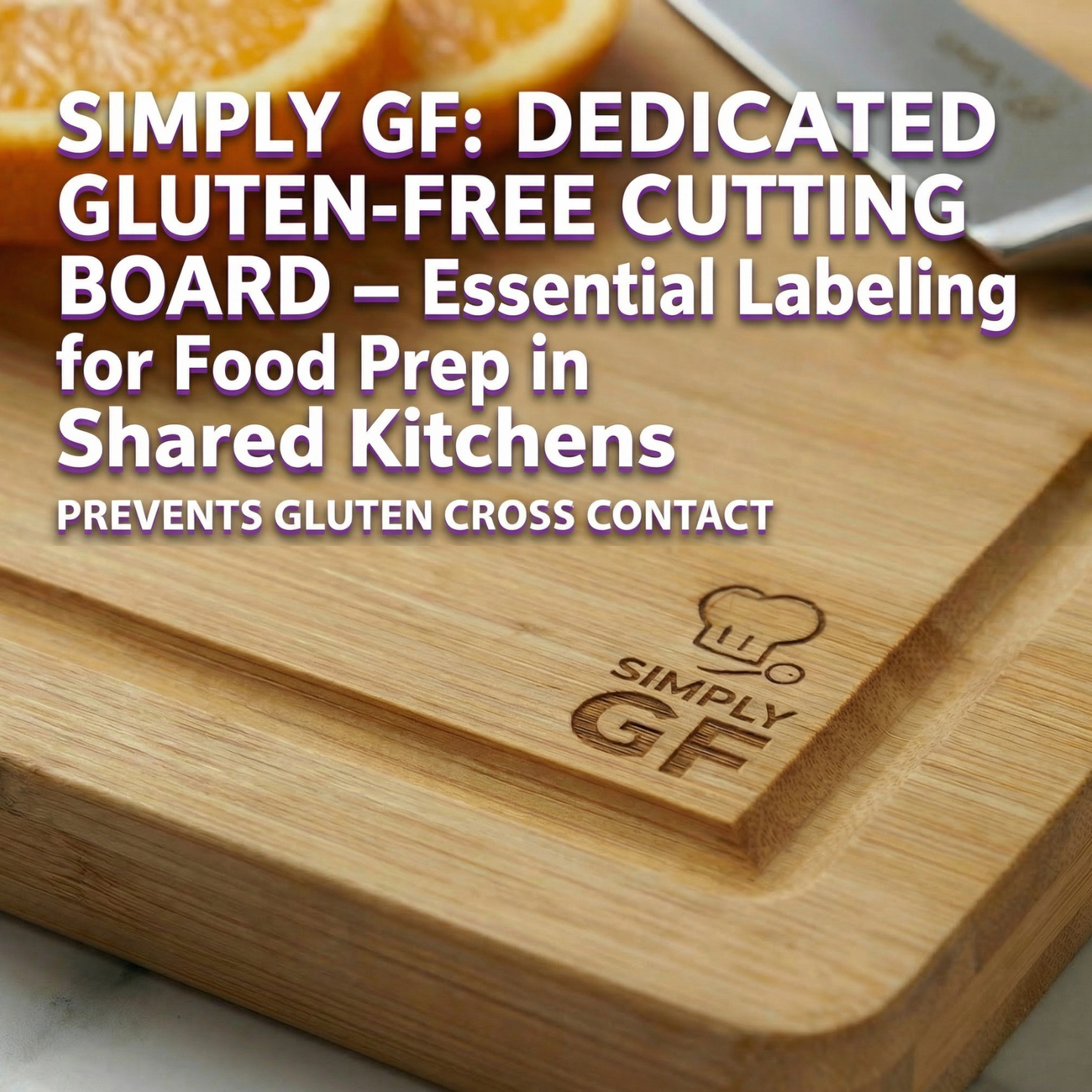 8-Piece Bamboo Cutting Board & Utensil Set – Simply GF Dedicated Gluten-Free Kitchen Tools for Safe Food Prep