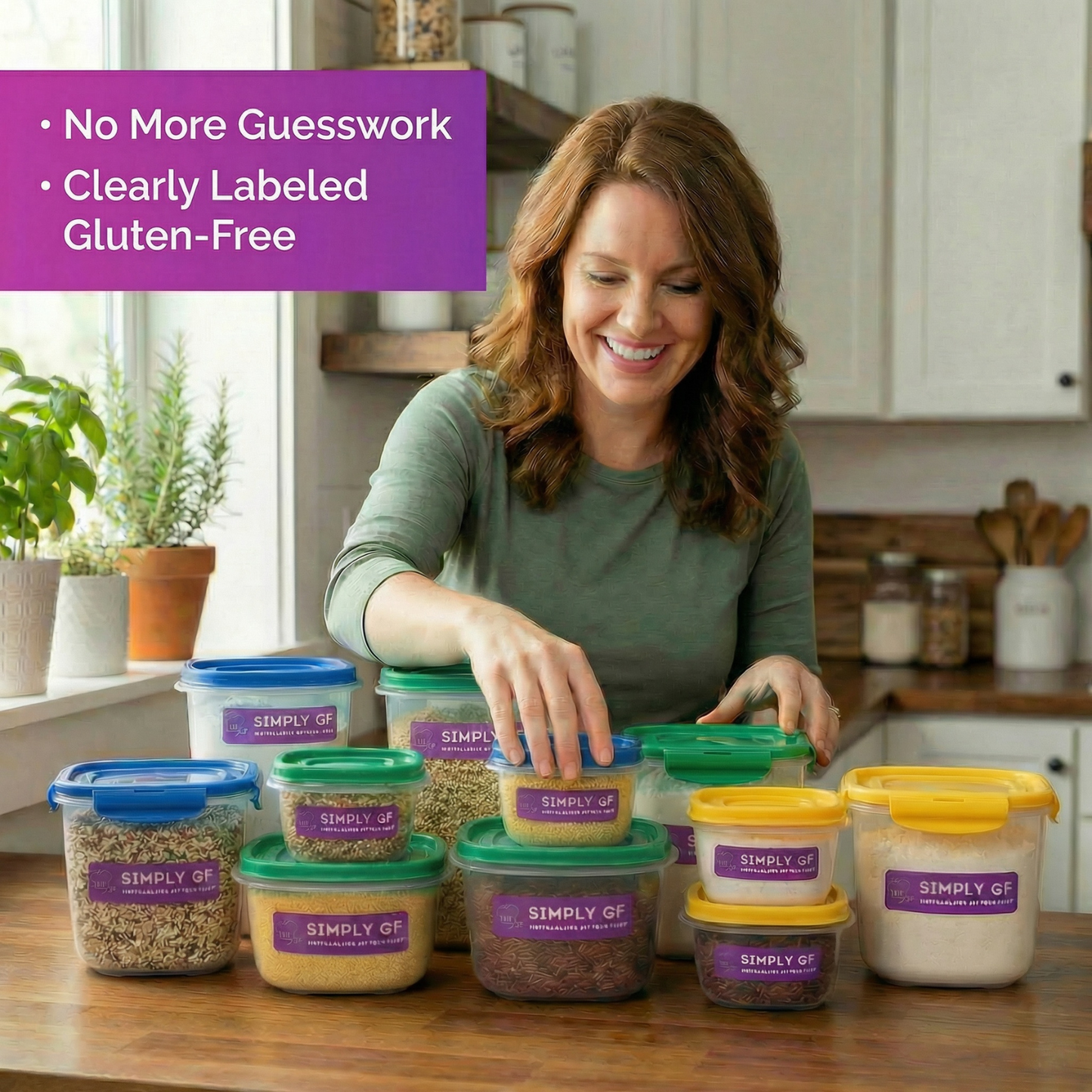 Dishwasher Safe Gluten-Free Container Labels – Food Storage (29-Pack)