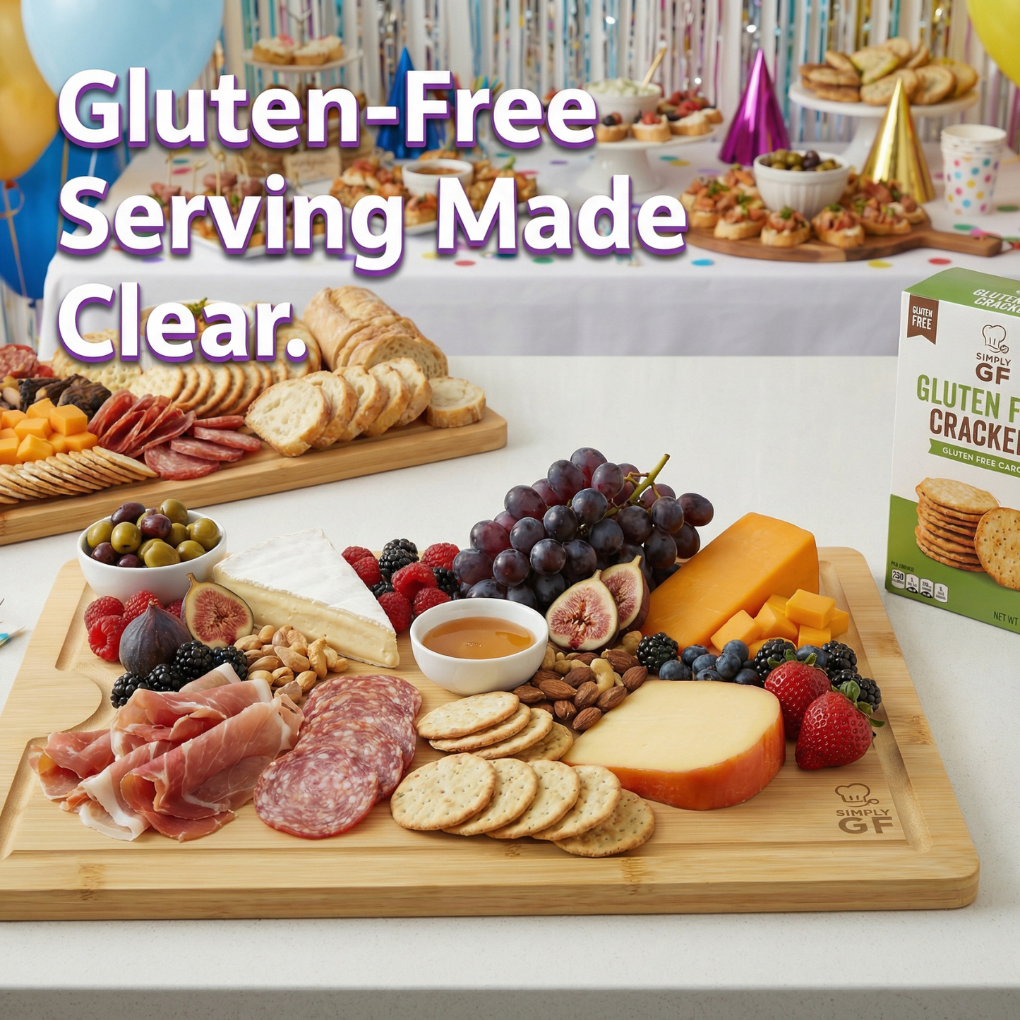 8-Piece Bamboo Cutting Board & Utensil Set – Simply GF Dedicated Gluten-Free Kitchen Tools for Safe Food Prep