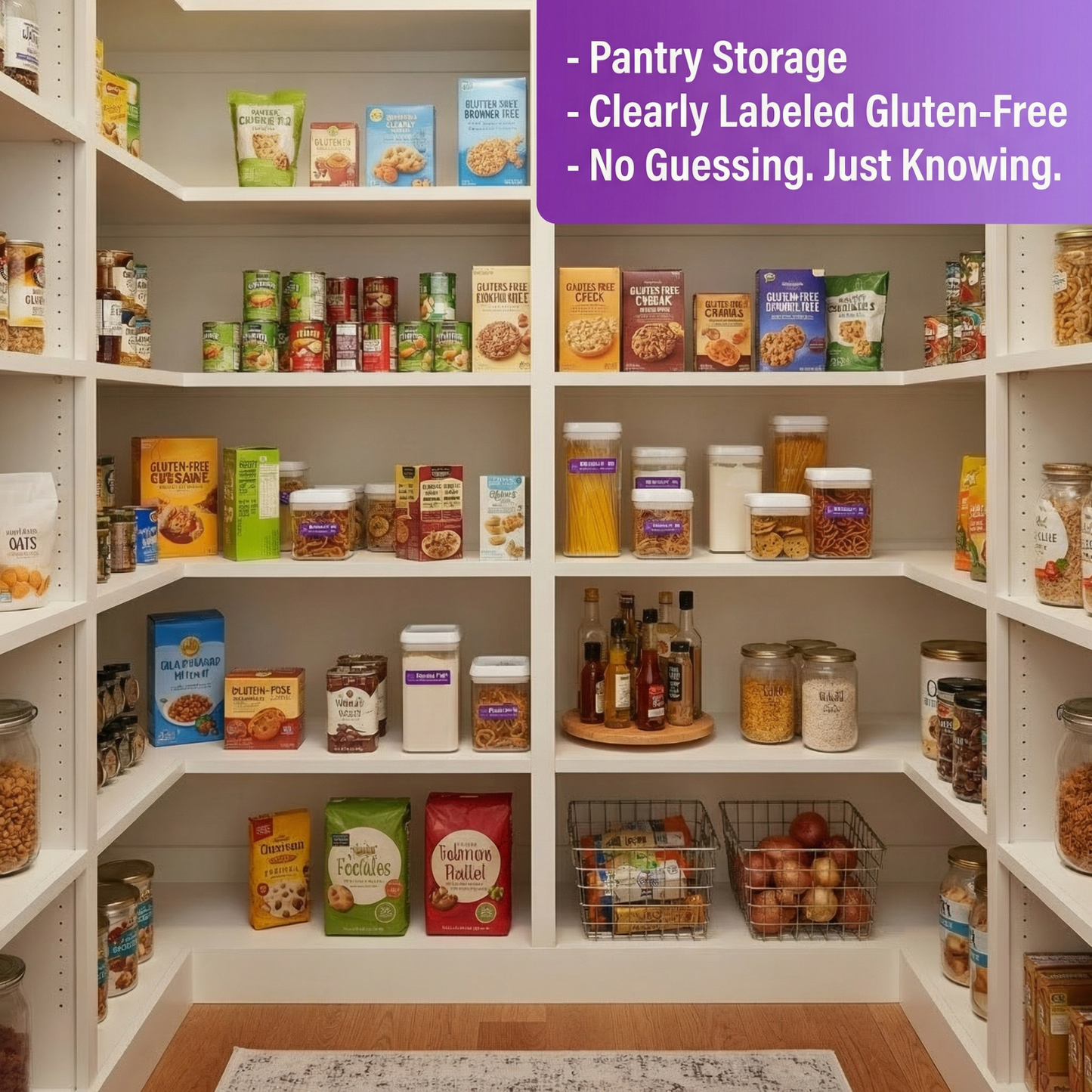 Dishwasher Safe Gluten-Free Container Labels – Food Storage (29-Pack)