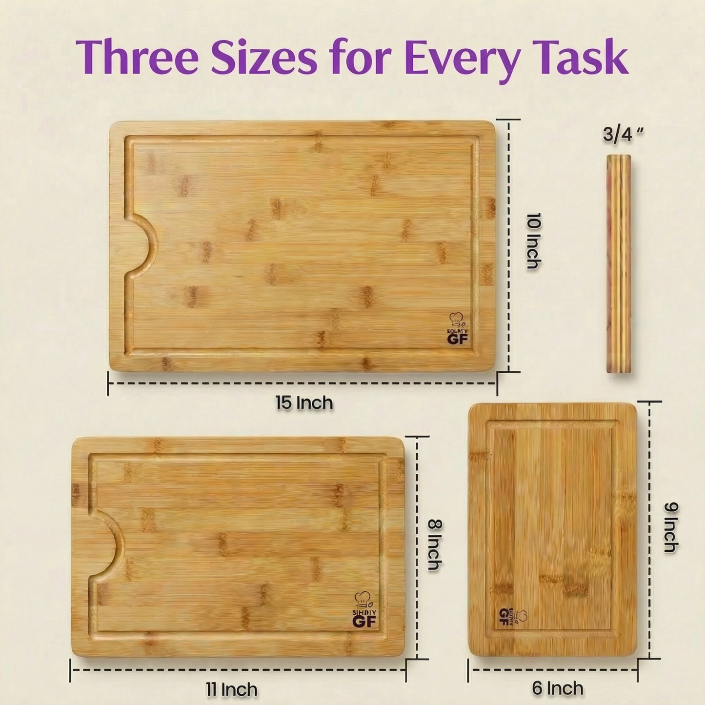 8-Piece Bamboo Cutting Board & Utensil Set – Simply GF Dedicated Gluten-Free Kitchen Tools for Safe Food Prep