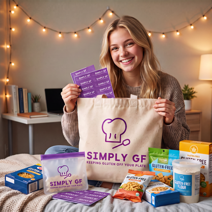 Simply GF Campus Essentials Kit – Gluten-Free Organization Bundle for College Students, Dorms & Shared Kitchens