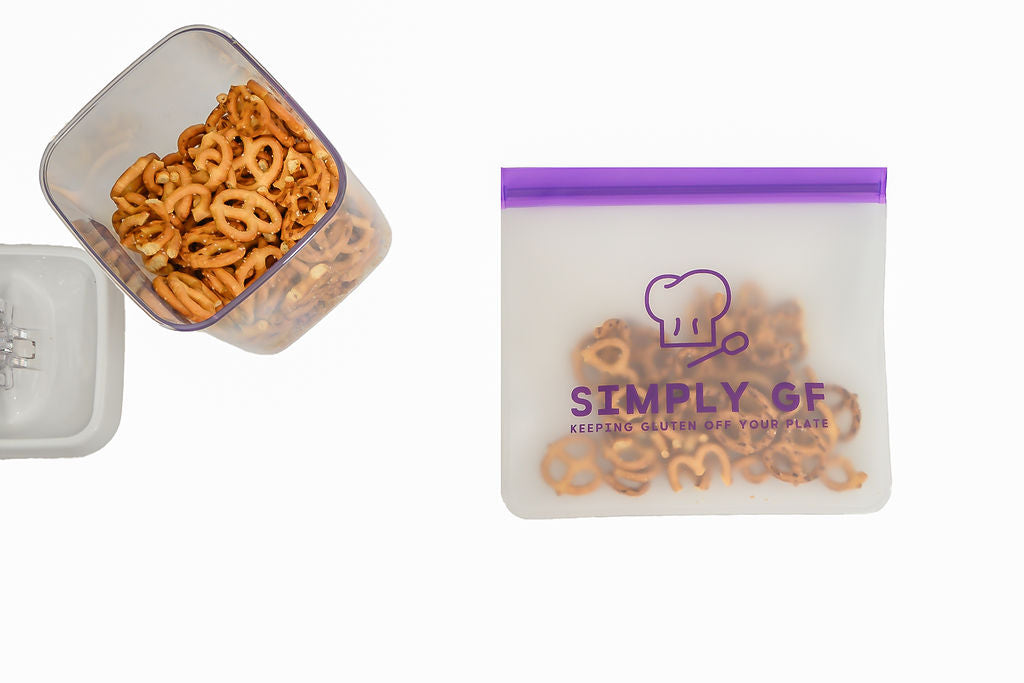 Simply GF – Reusable Quart-Size Food Storage Bags (5-Pack) | Clearly Marked Gluten-Free