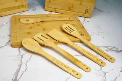 8-Piece Bamboo Cutting Boards & Cooking Utensil Set