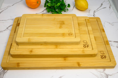 8-Piece Bamboo Cutting Boards & Cooking Utensil Set