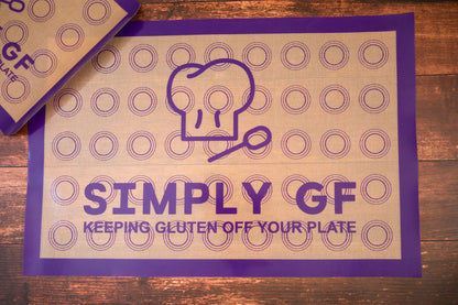 Simply GF Silicone Baking Mats – 2 Pack (Large & Small), Gluten-Free Marked, Reusable Non-Stick, Eco-Friendly