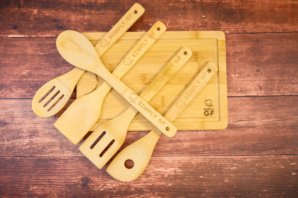 8-Piece Bamboo Cutting Boards & Cooking Utensil Set