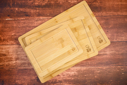 8-Piece Bamboo Cutting Boards & Cooking Utensil Set