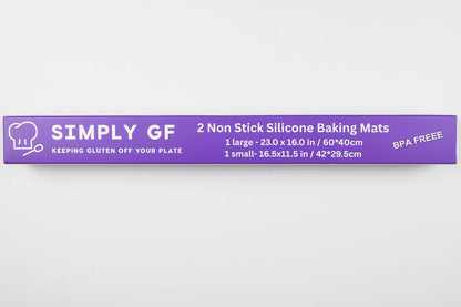 Simply GF Silicone Baking Mats – 2 Pack (Large & Small), Gluten-Free Marked, Reusable Non-Stick, Eco-Friendly