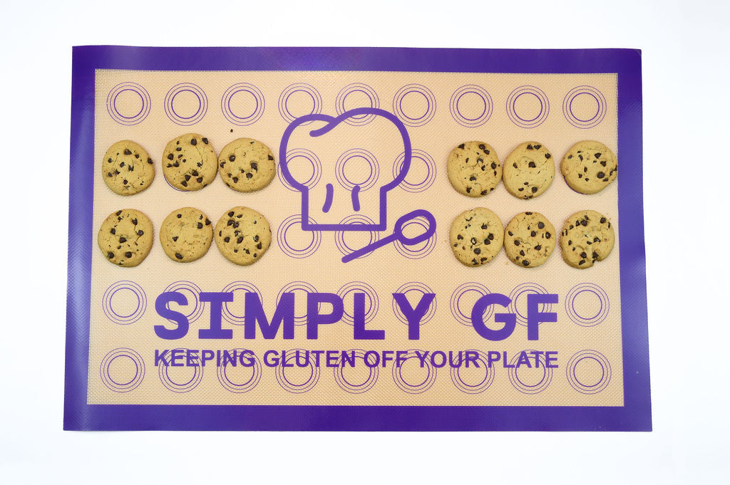 Simply GF Silicone Baking Mats – 2 Pack (Large & Small), Gluten-Free Marked, Reusable Non-Stick, Eco-Friendly