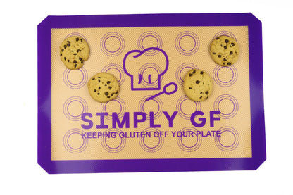 Simply GF Silicone Baking Mats – 2 Pack (Large & Small), Gluten-Free Marked, Reusable Non-Stick, Eco-Friendly