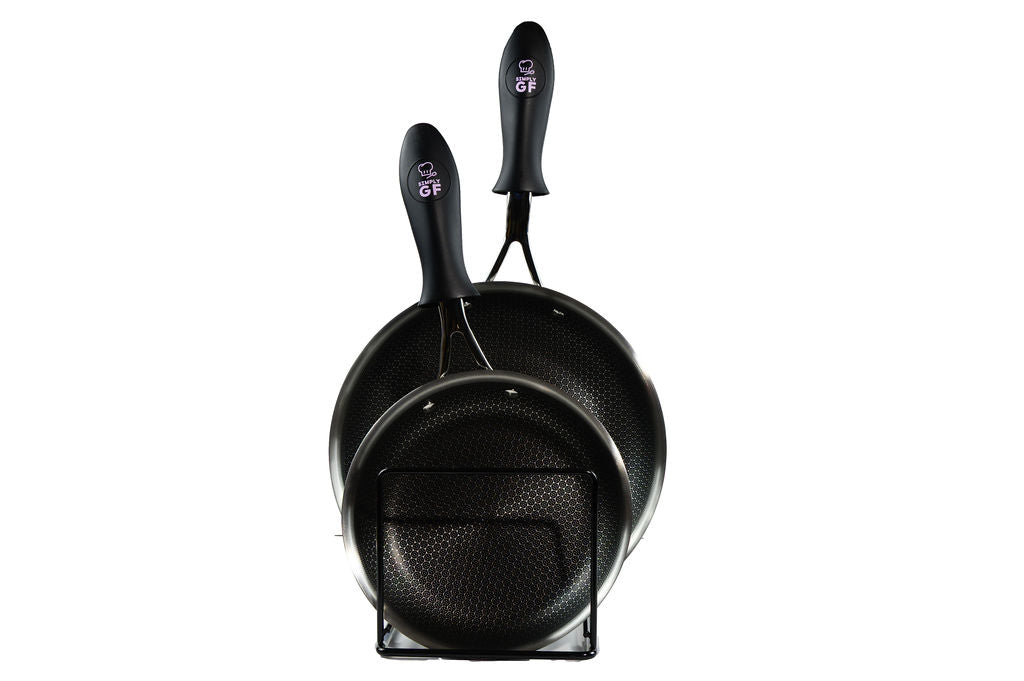 Black Simply GF Silicone Pot and Pan Handle Covers – 4-Piece Set for Safer, Smarter Cooking