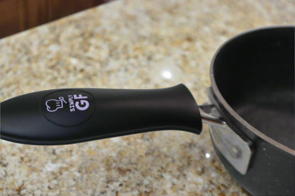 Black Simply GF Silicone Pot and Pan Handle Covers – 4-Piece Set for Safer, Smarter Cooking