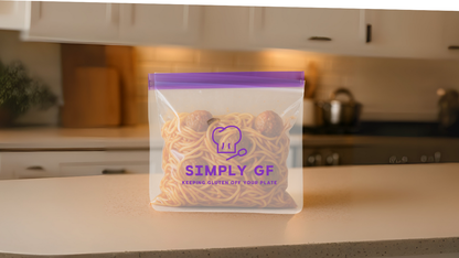 Simply GF – Reusable Quart-Size Food Storage Bags (5-Pack) | Clearly Marked Gluten-Free